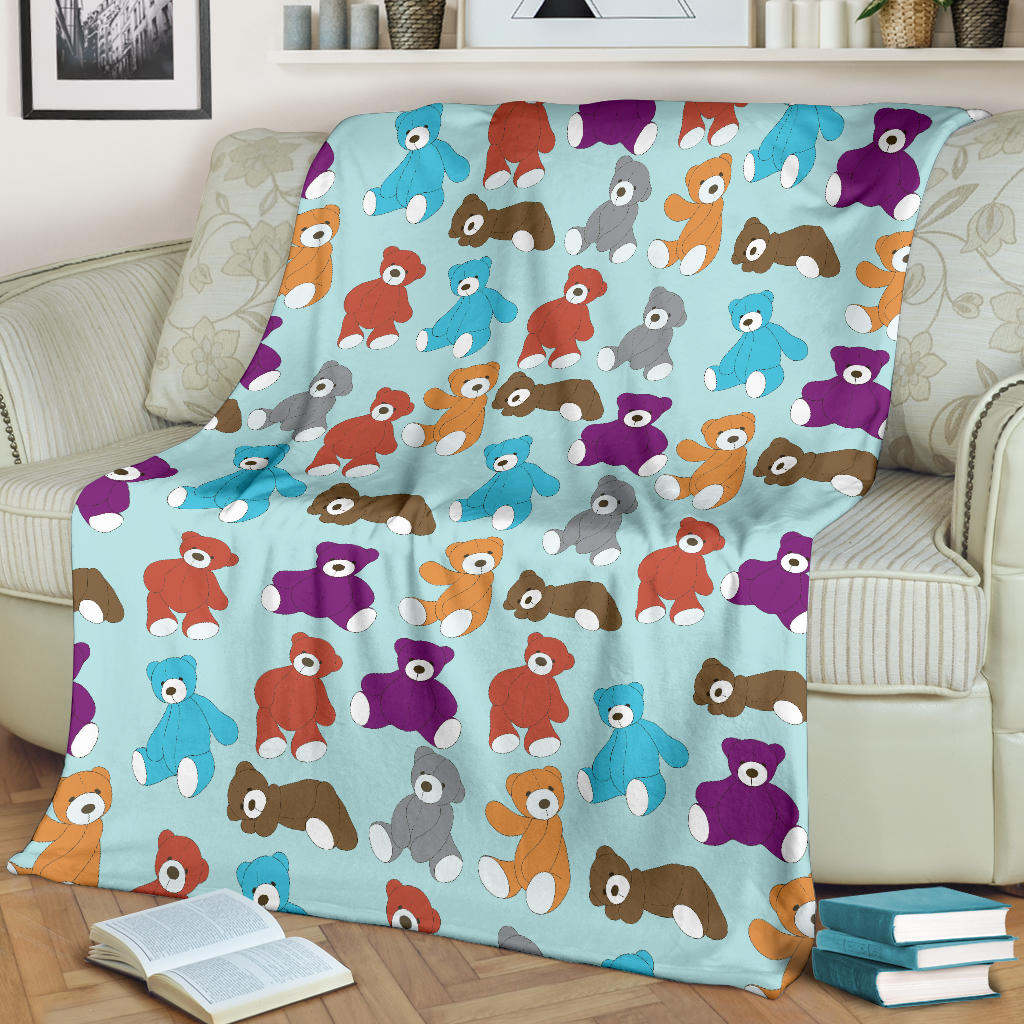 Bear Cute Pattern Print Design 03 Premium Blanket