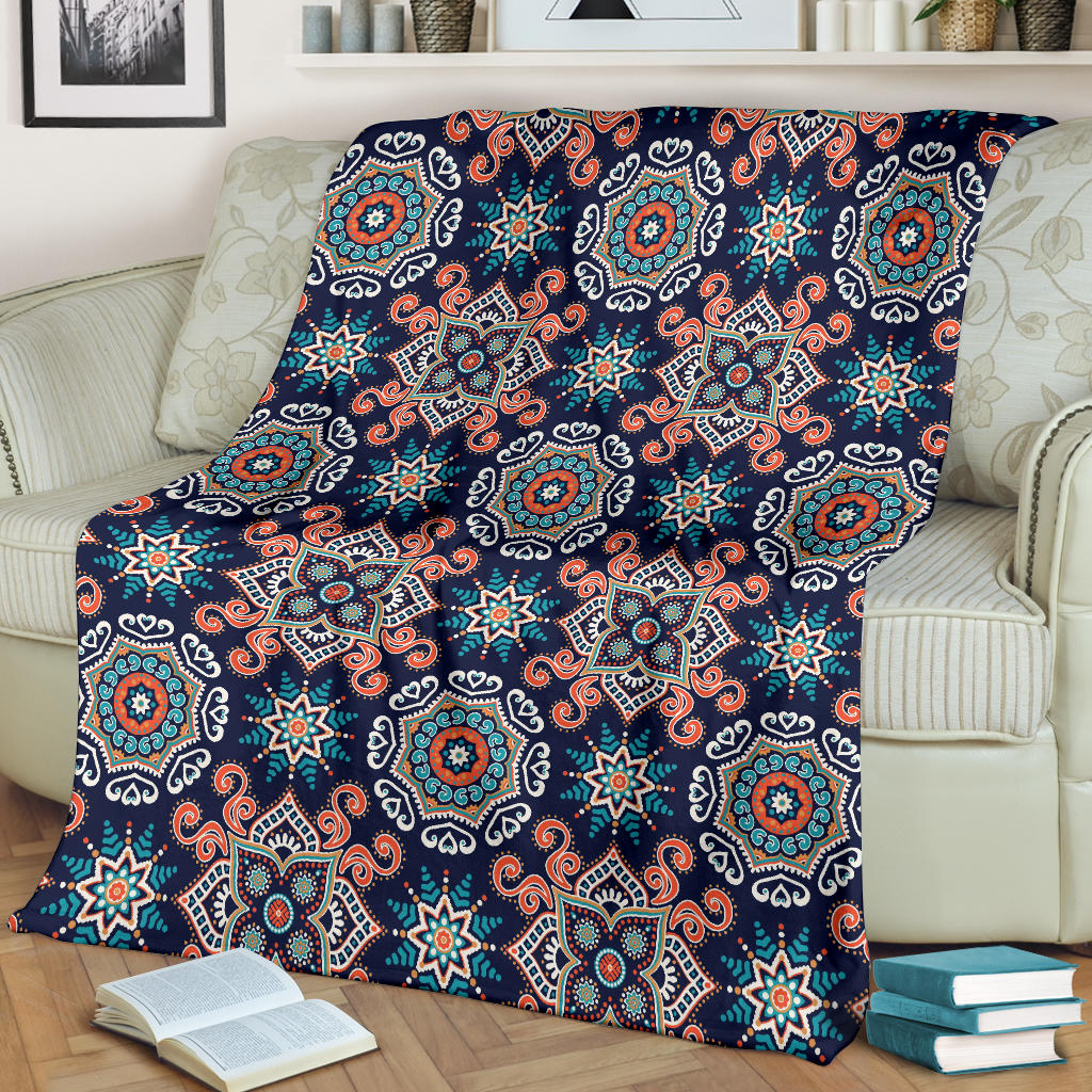 Bohemian Pattern Print Design 02 Premium Blanket