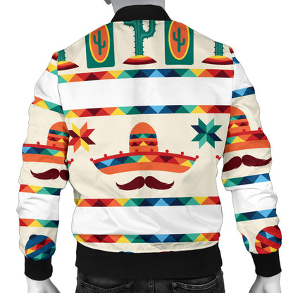 Maracas Mexican Pattern Print Design 01 Men Bomber Jacket