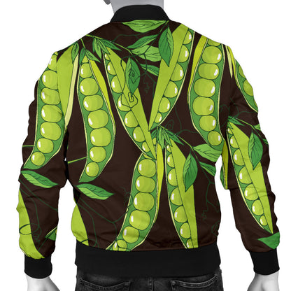 Peas Pattern Print Design A03 Men Bomber Jacket