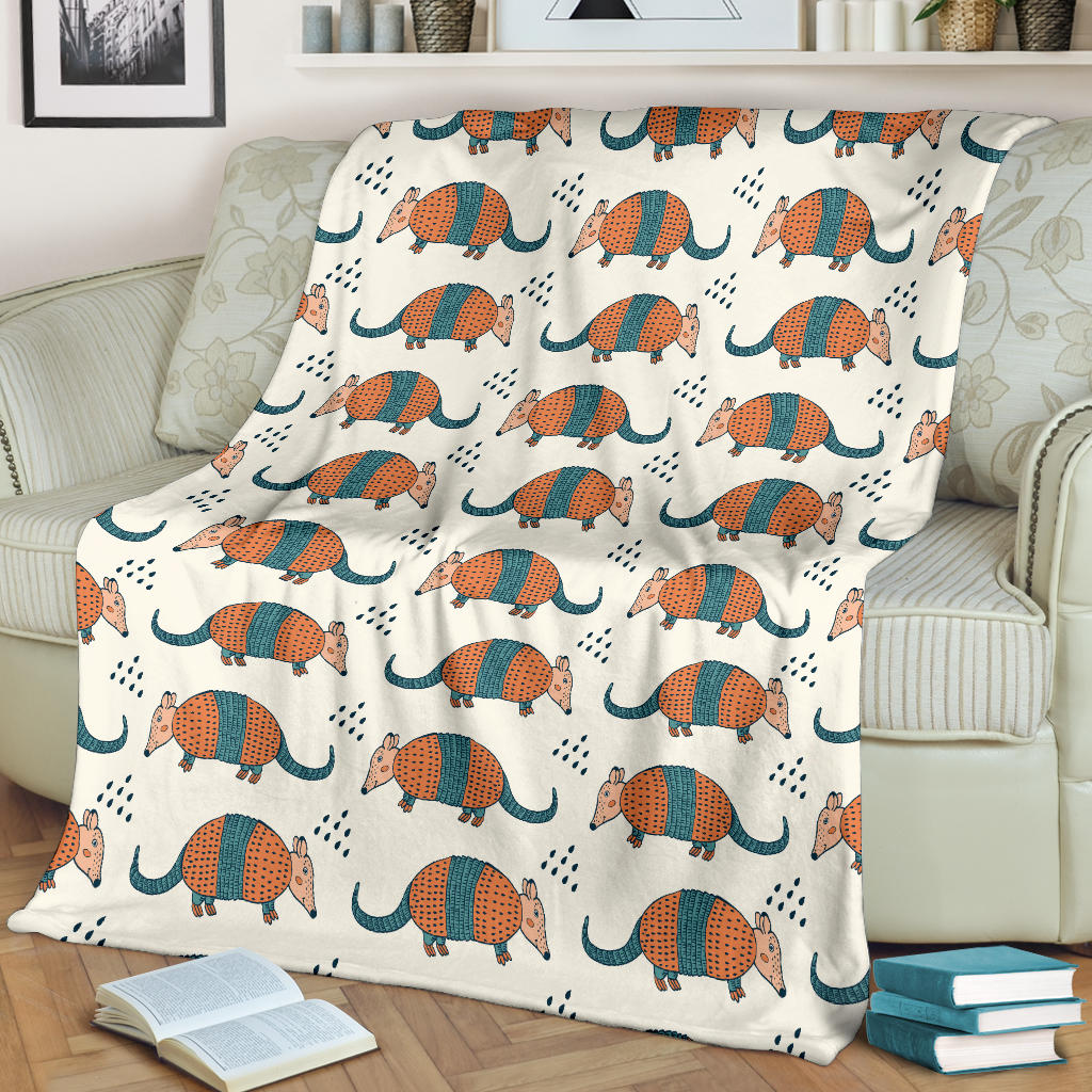 Armadillo Pattern Print Design 01 Premium Blanket
