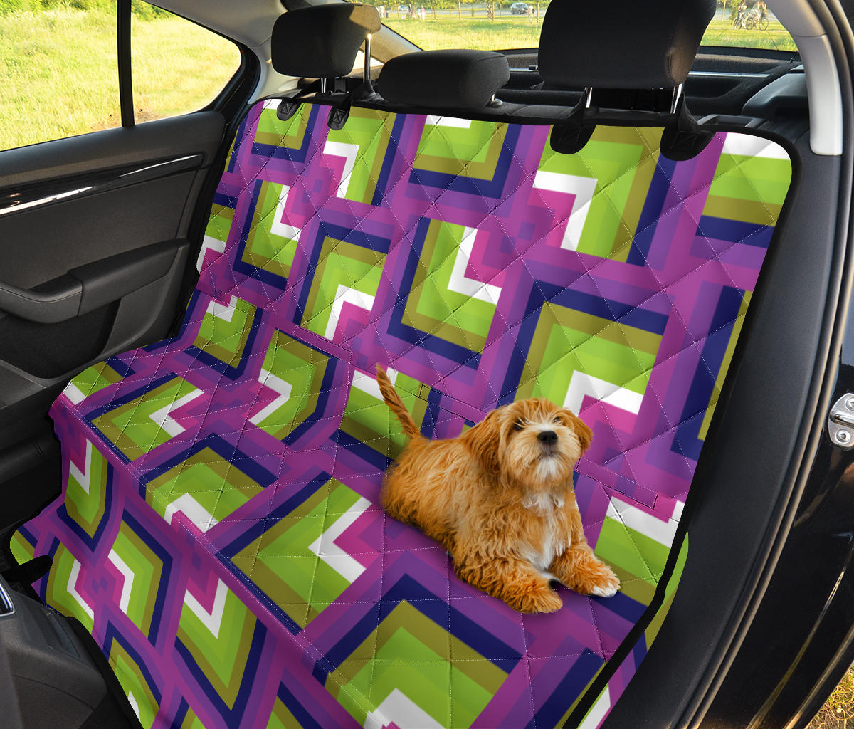 Optical illusion Pattern Print Design A05 Rear Dog Car Seat Cover Hammock