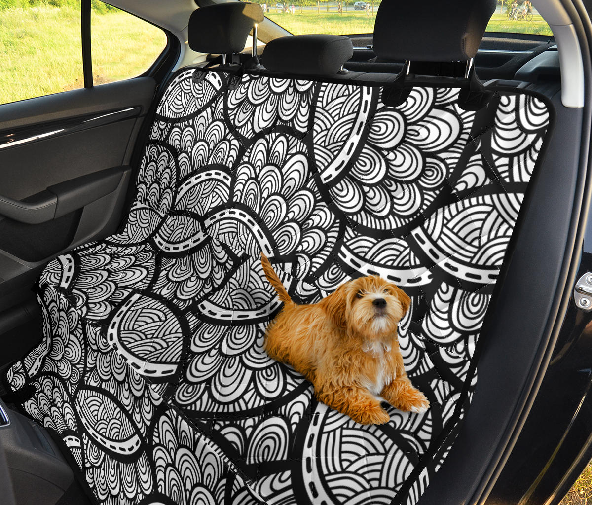 Polynesian Pattern Print Design A01 Rear Dog Car Seat Cover Hammock