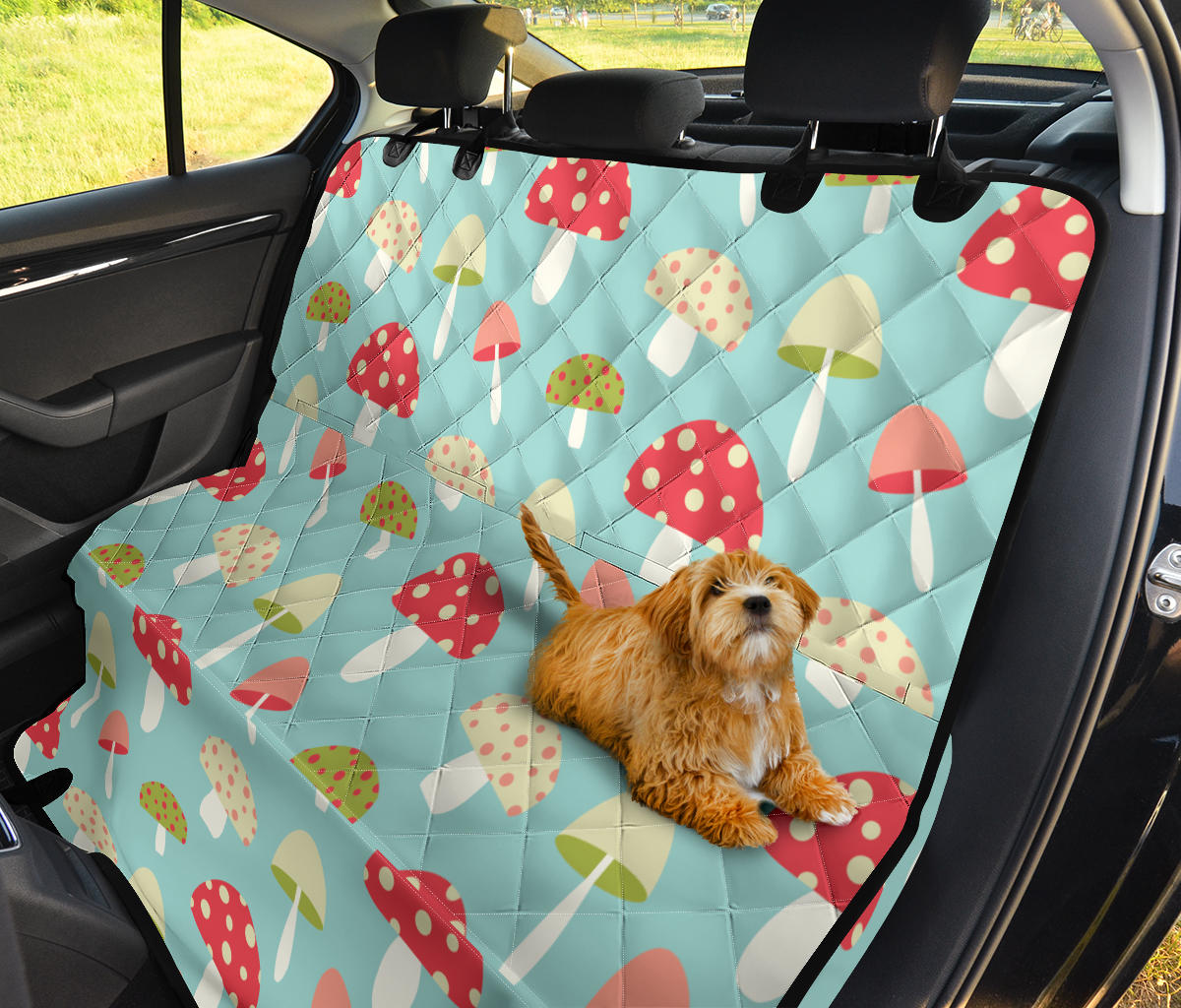 Mushroom Pattern Print Design A01 Rear Dog Car Seat Cover Hammock