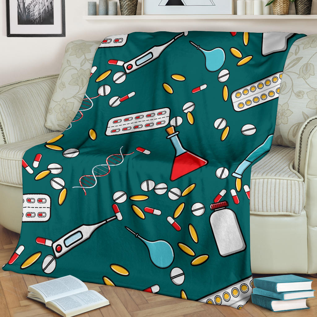 Nurse Pattern Print Design A05 Premium Blanket
