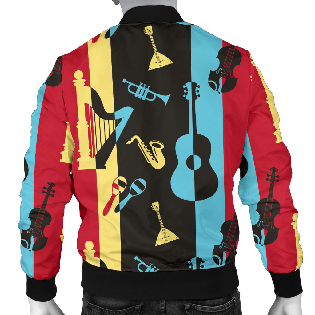 Jazz Pattern Print Design 02 Men Bomber Jacket