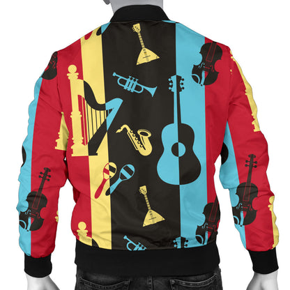 Jazz Pattern Print Design 02 Men Bomber Jacket