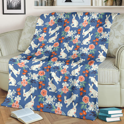 Bunny Pattern Print Design 07 Premium Blanket