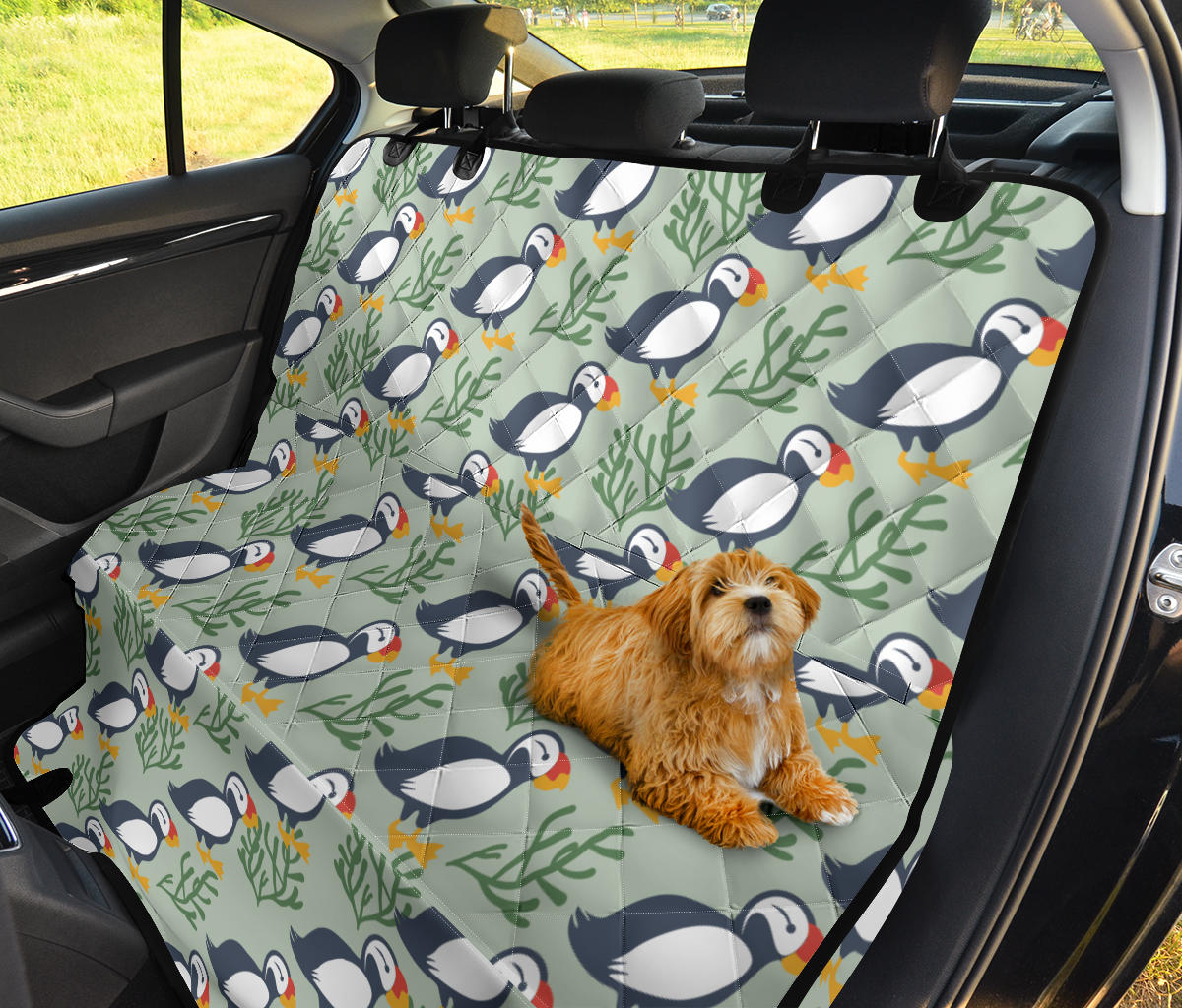 Puffin Pattern Print Design A04 Rear Dog Car Seat Cover Hammock