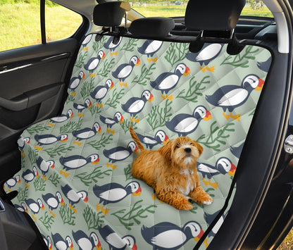 Puffin Pattern Print Design A04 Rear Dog Car Seat Cover Hammock