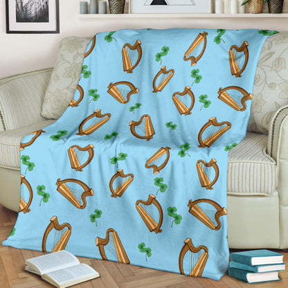 Harp Pattern Print Design 01 Premium Blanket