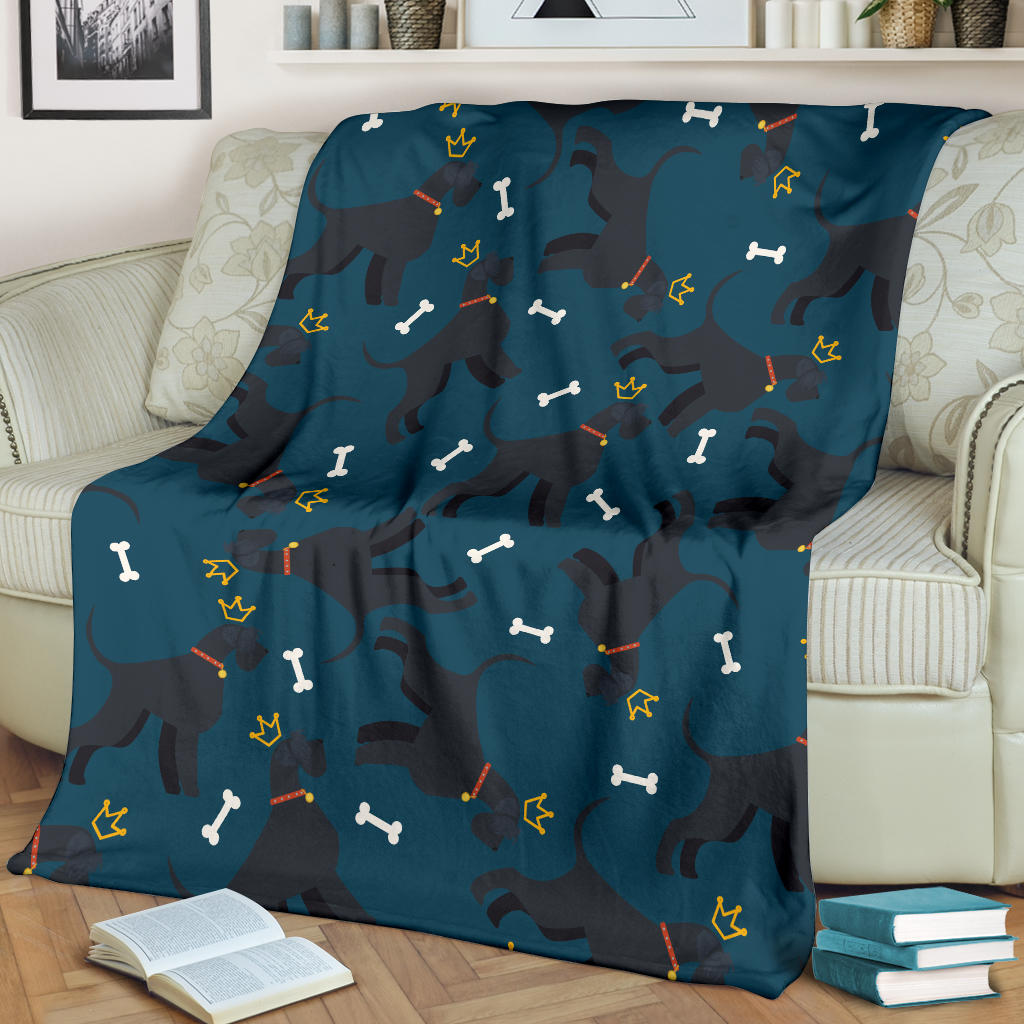 Schnauzers Pattern Print Design A04 Premium Blanket
