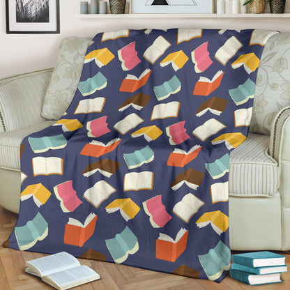 Book Pattern Print Design 01 Premium Blanket