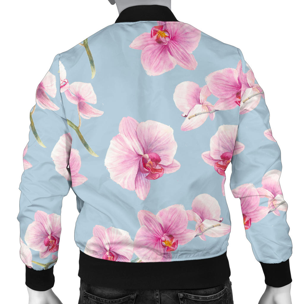 Orchid Pattern Print Design A01 Men Bomber Jacket
