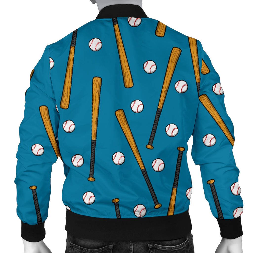 Baseball Pattern Print Design 01 Men Bomber Jacket