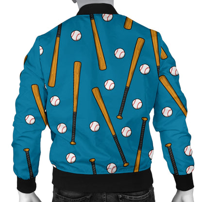 Baseball Pattern Print Design 01 Men Bomber Jacket