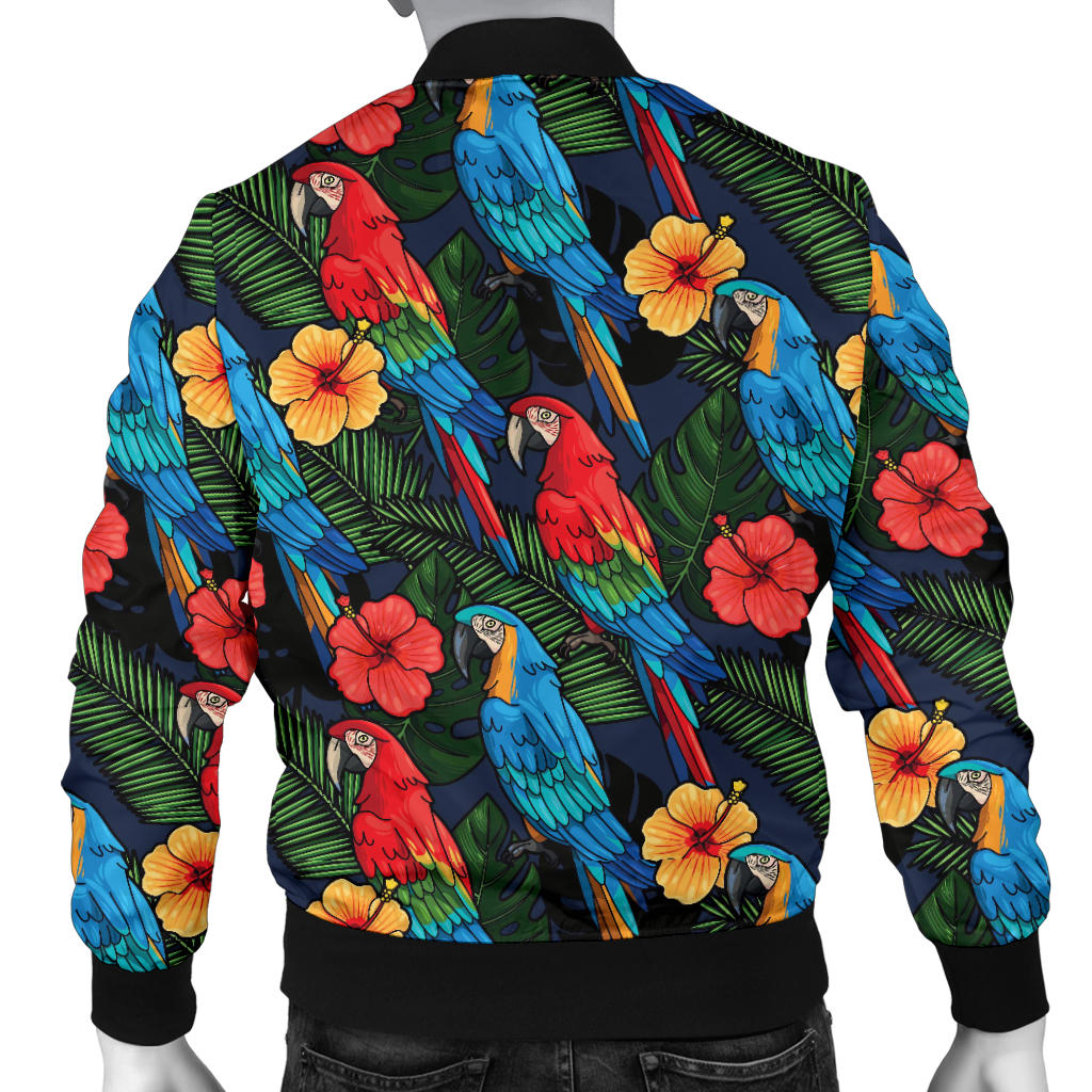 Parrot Pattern Print Design A01 Men Bomber Jacket