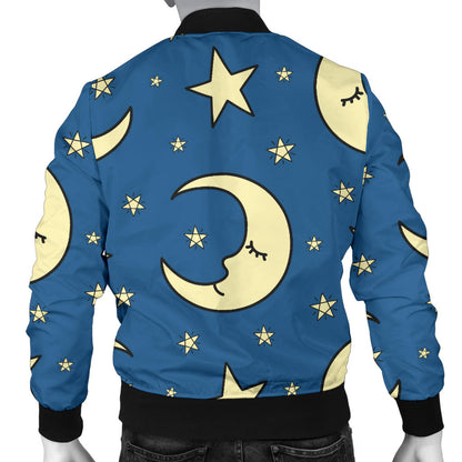 Moon Night Pattern Print Design 03 Men Bomber Jacket