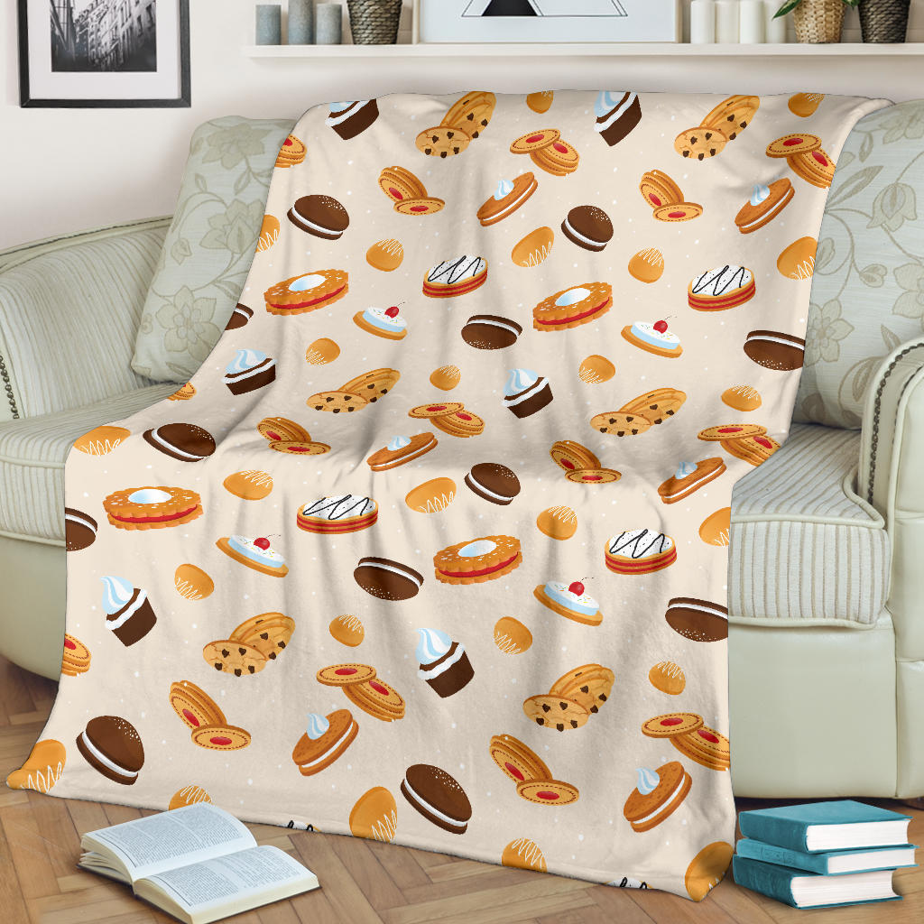 Biscuit Pattern Print Design 01 Premium Blanket