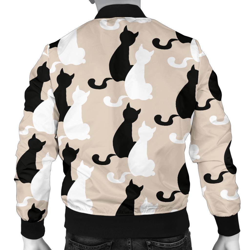 Cat Pattern Print Design 04 Men Bomber Jacket