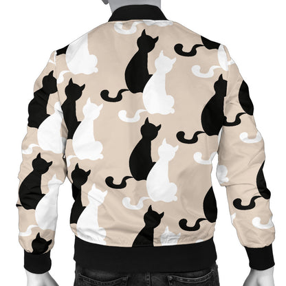 Cat Pattern Print Design 04 Men Bomber Jacket