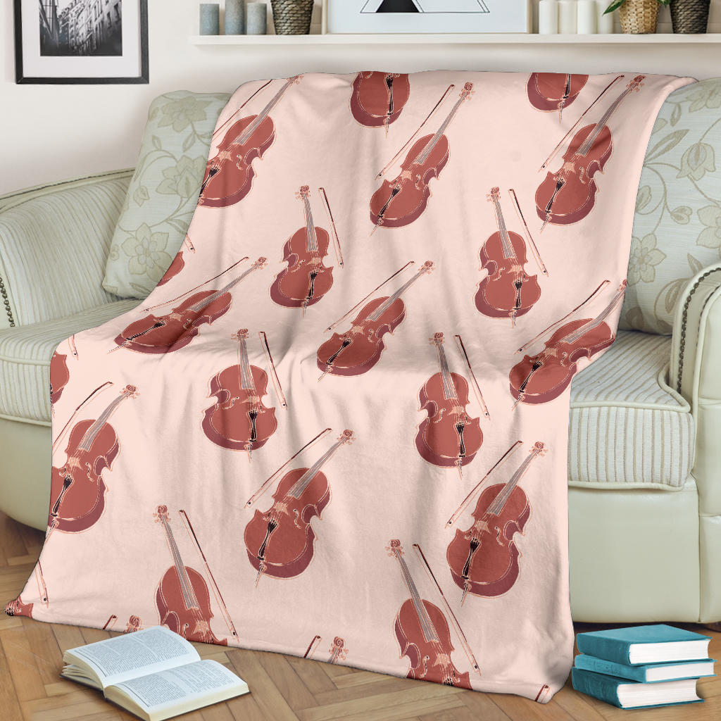 Cello Pattern Print Design 03 Premium Blanket