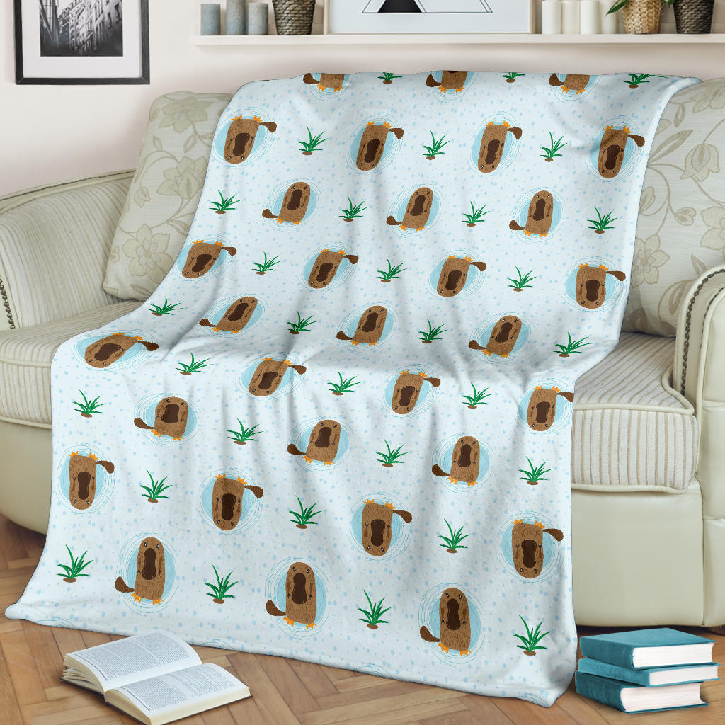 Platypus Pattern Print Design A04 Premium Blanket
