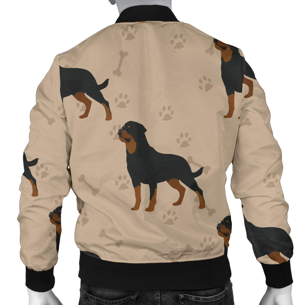 Rottweiler Pattern Print Design A01 Men Bomber Jacket