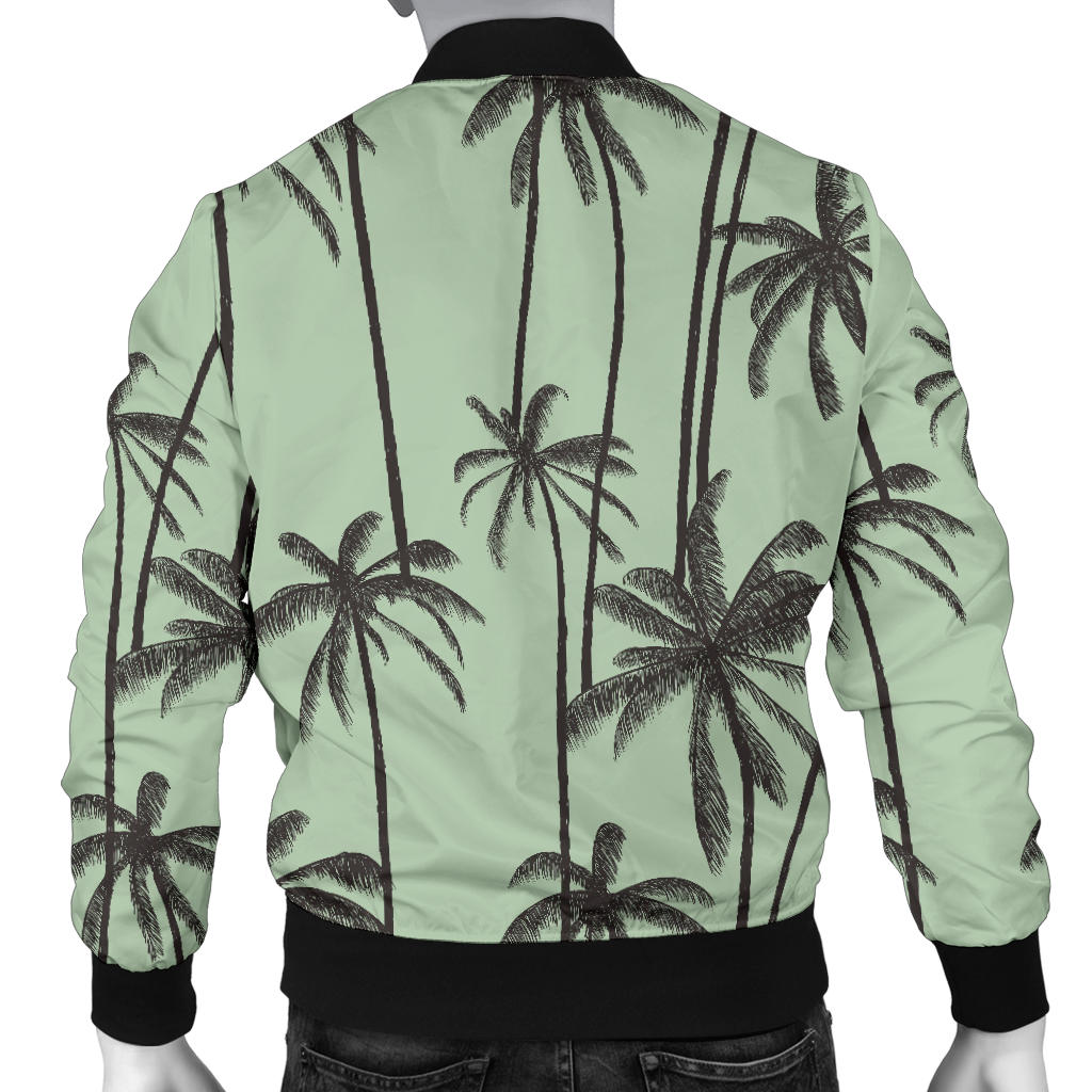 Palm Tree Pattern Print Design A04 Men Bomber Jacket