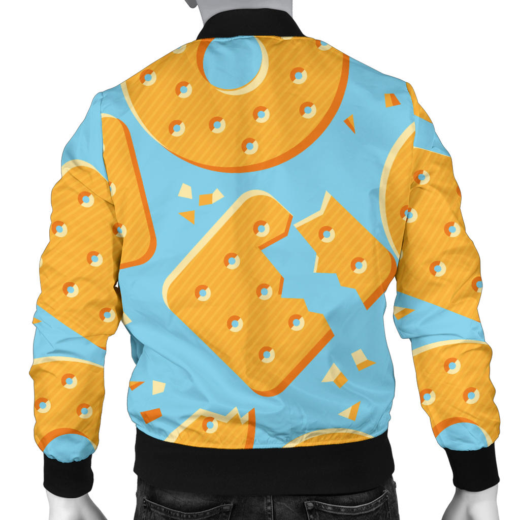 Cracker Pattern Print Design 02 Men Bomber Jacket