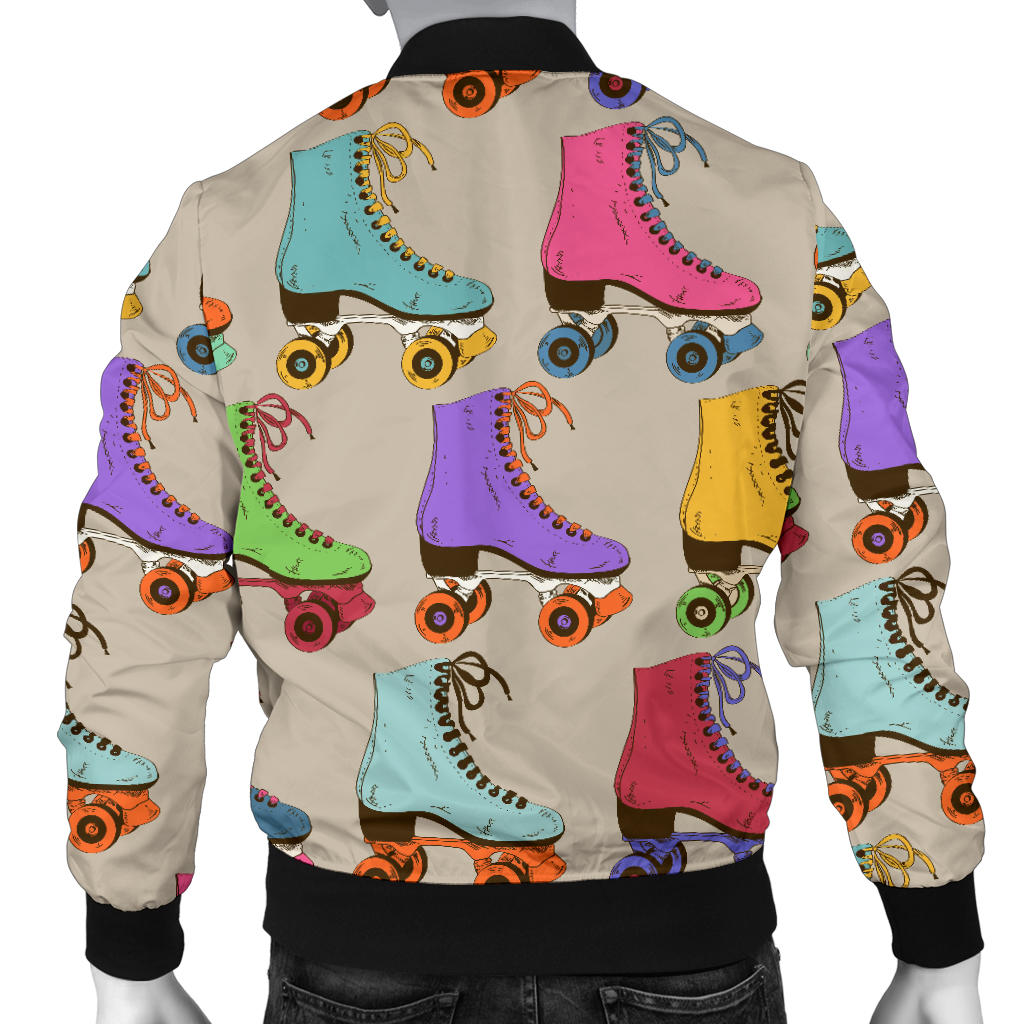 Roller skate Pattern Print Design A01 Men Bomber Jacket