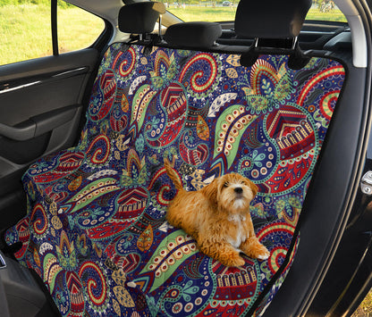 Paisley Boho Pattern Print Design A03 Rear Dog Car Seat Cover Hammock