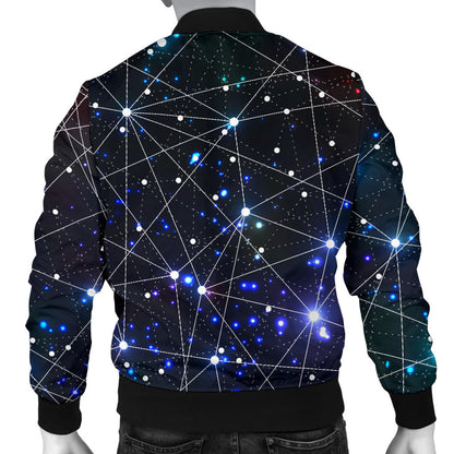 Cosmic Pattern Print Design 01 Men Bomber Jacket