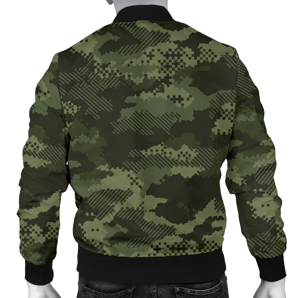 Army Camouflage Pattern Print Design 02 Men Bomber Jacket