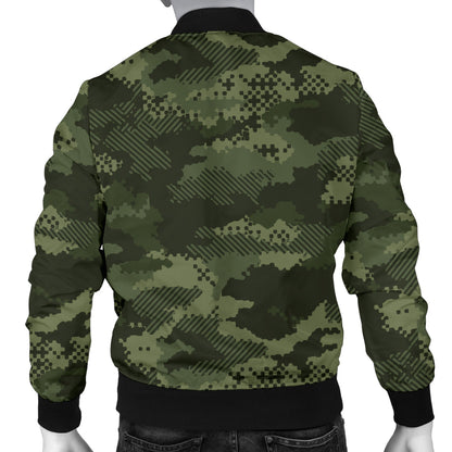 Army Camouflage Pattern Print Design 02 Men Bomber Jacket