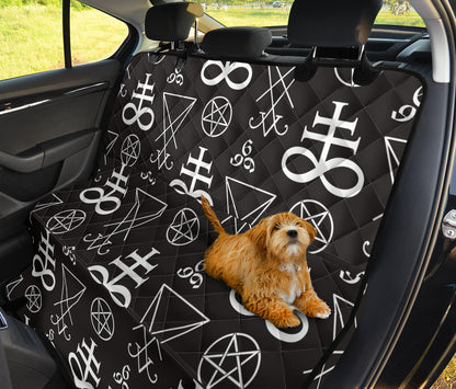 Pentagram Pattern Print Design A04 Rear Dog Car Seat Cover Hammock