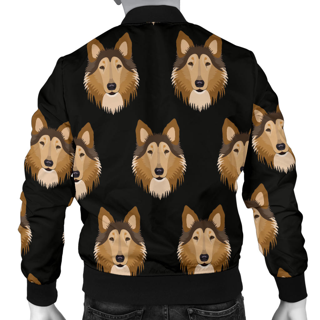 Collies Pattern Print Design 01 Men Bomber Jacket