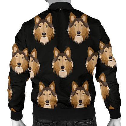Collies Pattern Print Design 01 Men Bomber Jacket