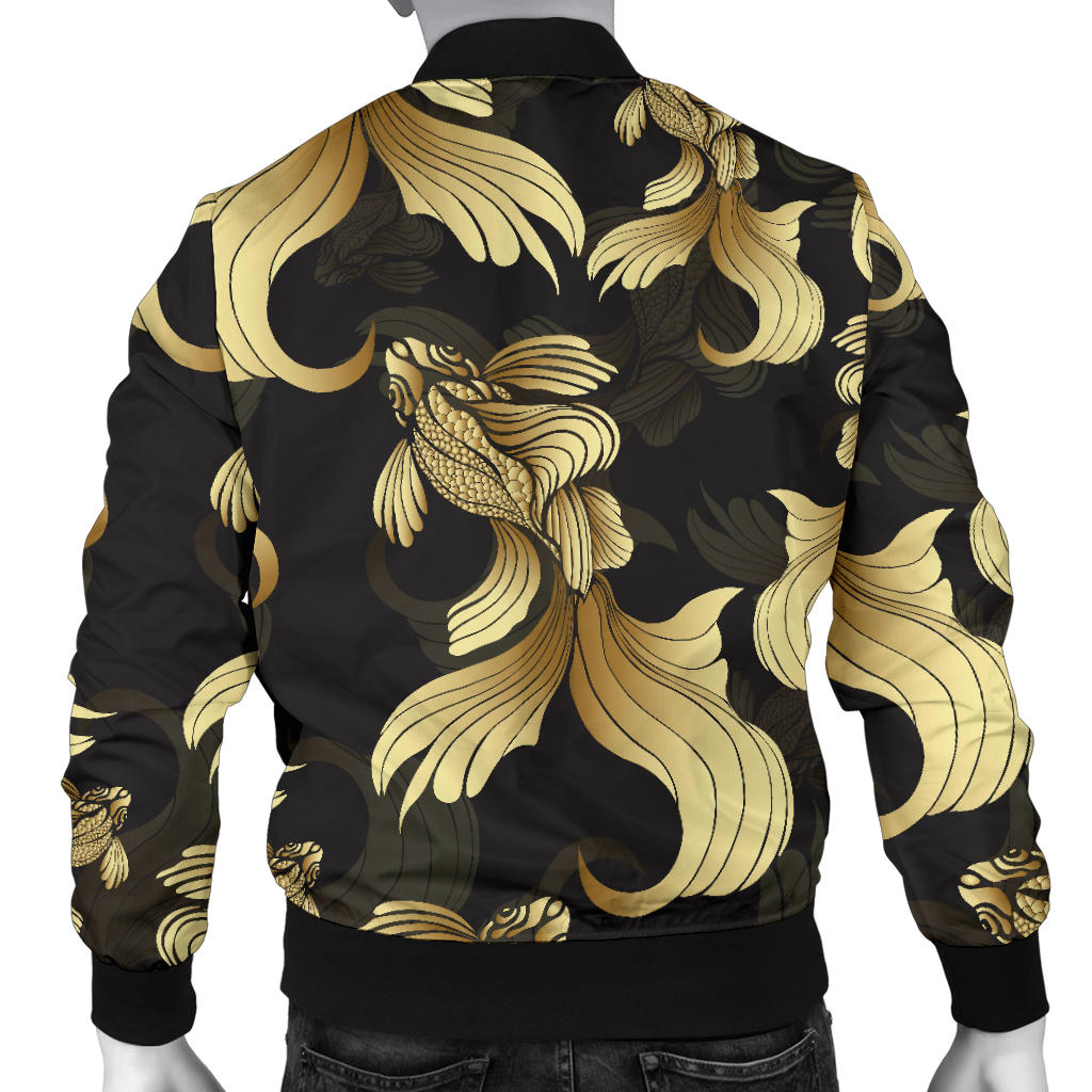 Goldfish Pattern Print Design 02 Men Bomber Jacket