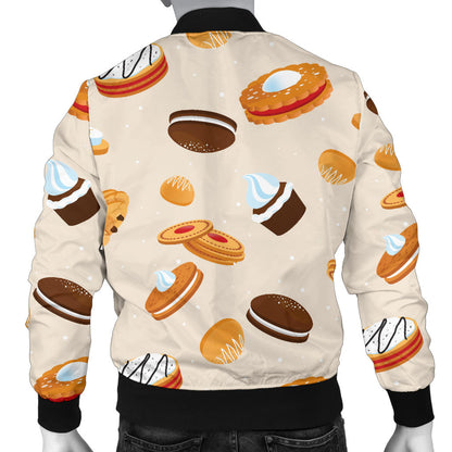 Biscuit Pattern Print Design 01 Men Bomber Jacket