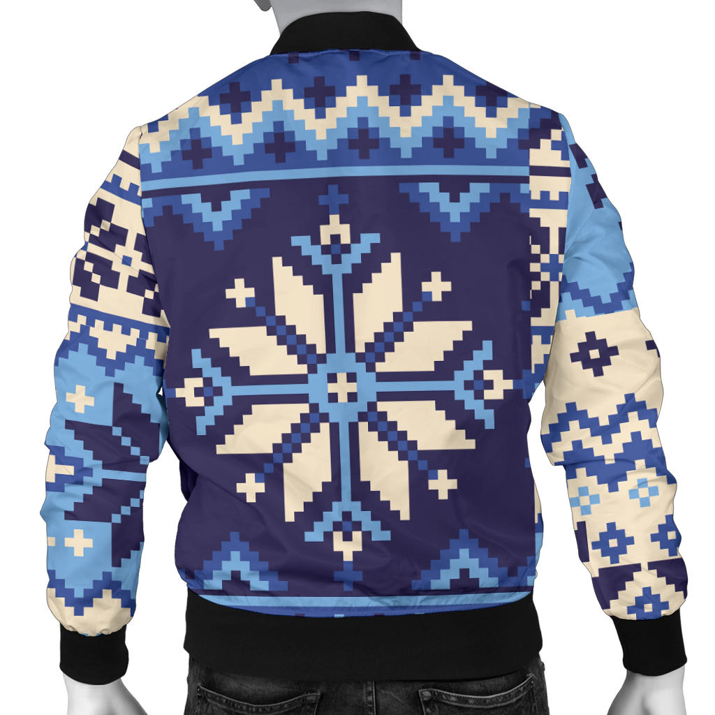Nordic Pattern Print Design A04 Men Bomber Jacket