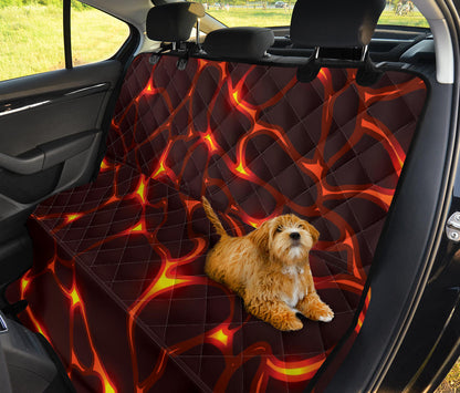 Lava Pattern Print Design 02 Rear Dog Car Seat Cover Hammock