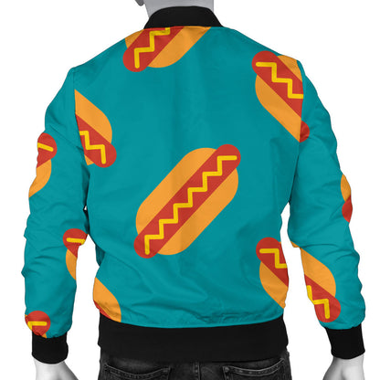 Hot Dog Pattern Print Design 03 Men Bomber Jacket