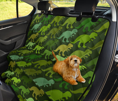 T Rex Pattern Print Design A03 Rear Dog Car Seat Cover Hammock