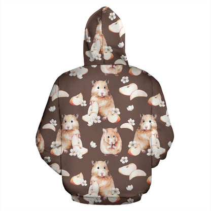 Hamster Pattern Print Design 03 Pullover Hoodie