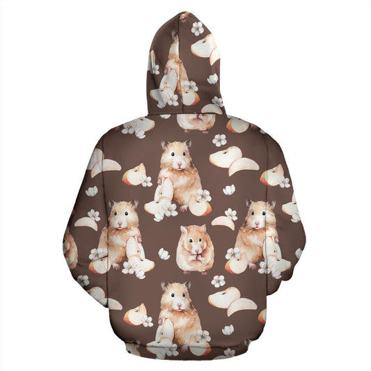 Hamster Pattern Print Design 03 Pullover Hoodie