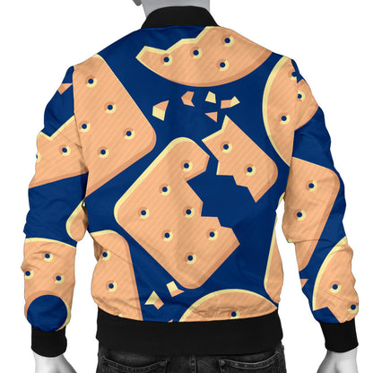 Cracker Pattern Print Design 03 Men Bomber Jacket