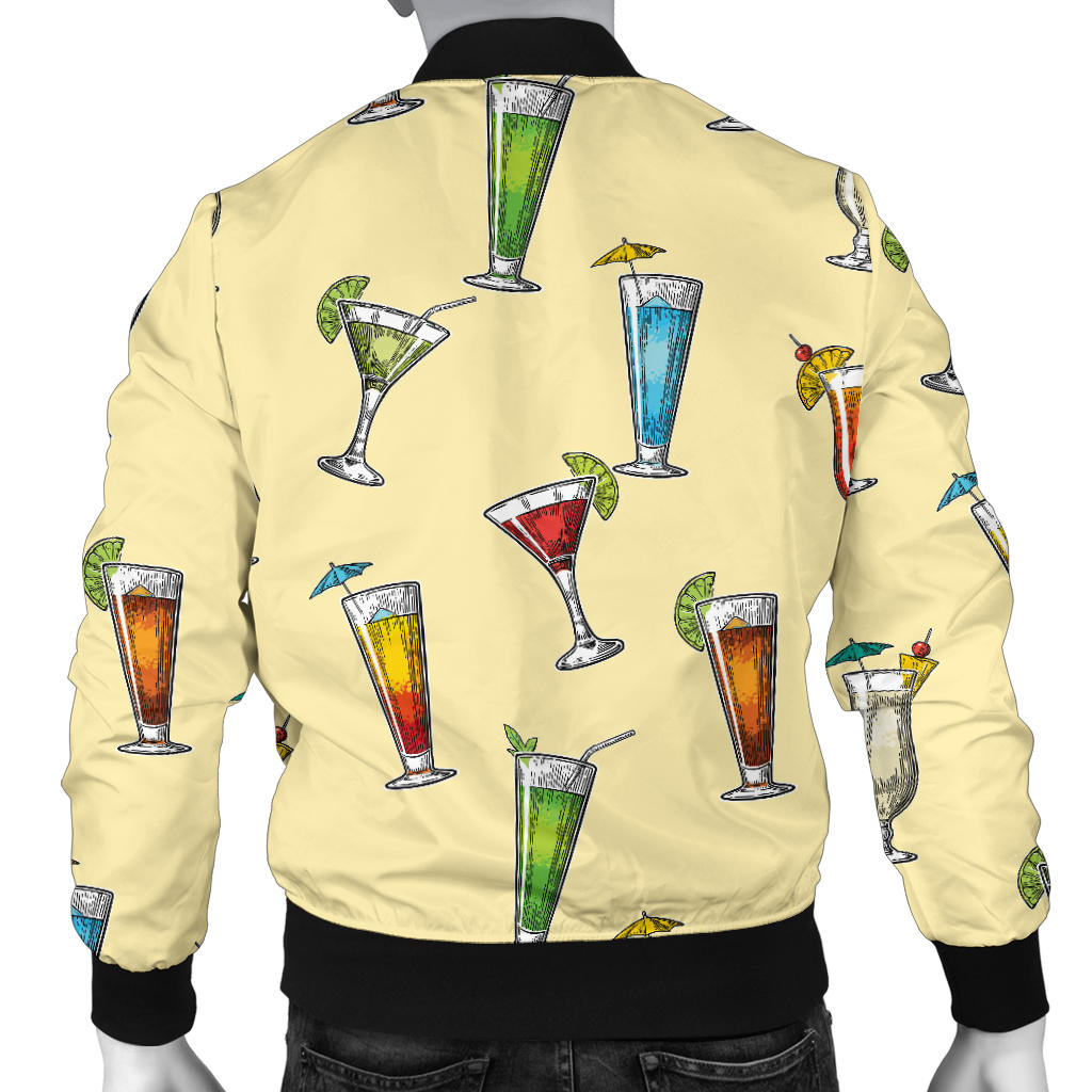Cocktail Pattern Print Design 02 Men Bomber Jacket