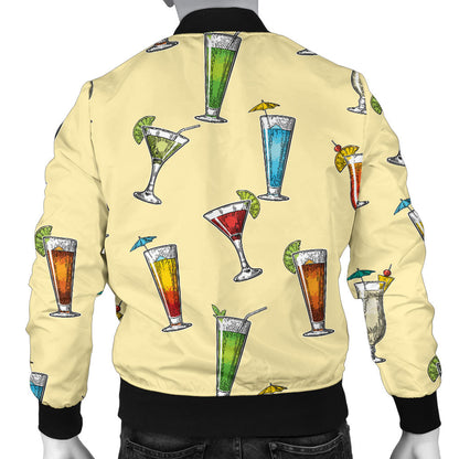 Cocktail Pattern Print Design 02 Men Bomber Jacket