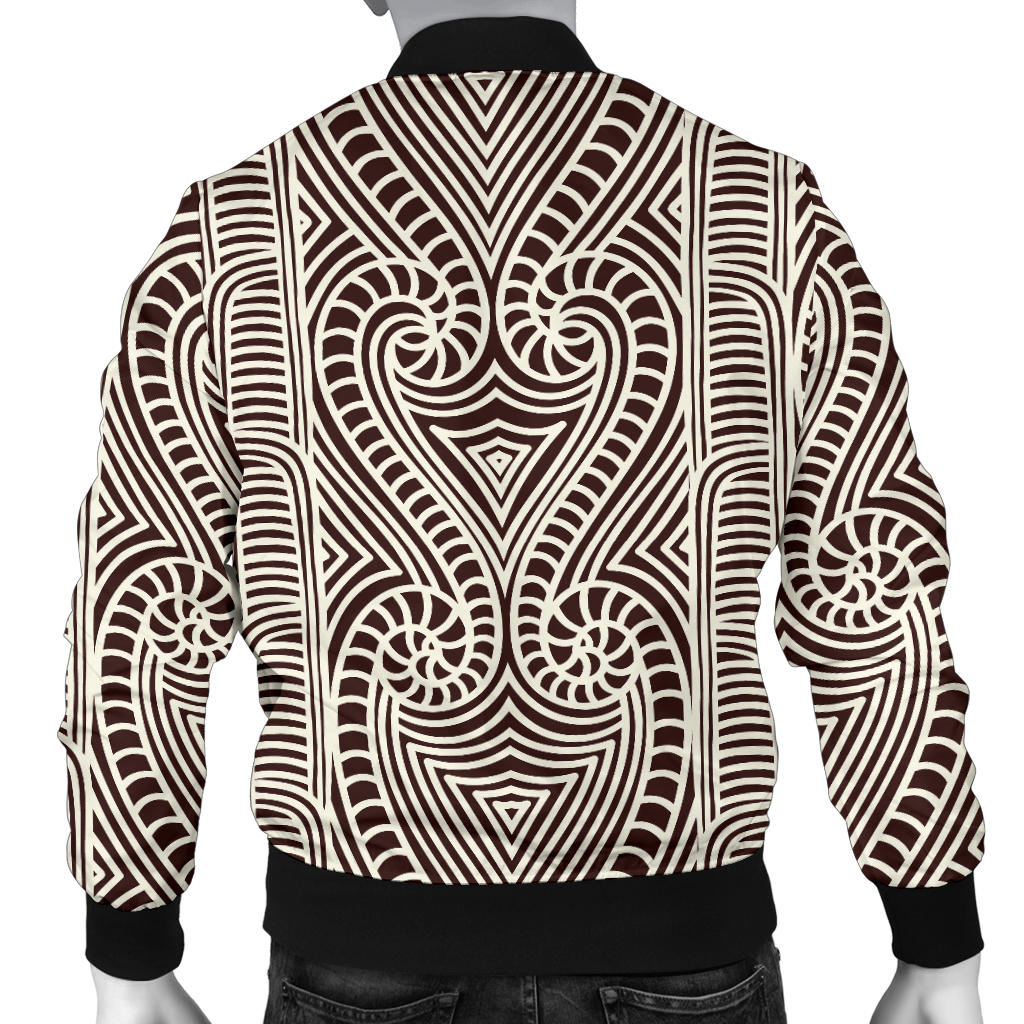 Maori Pattern Print Design 04 Men Bomber Jacket